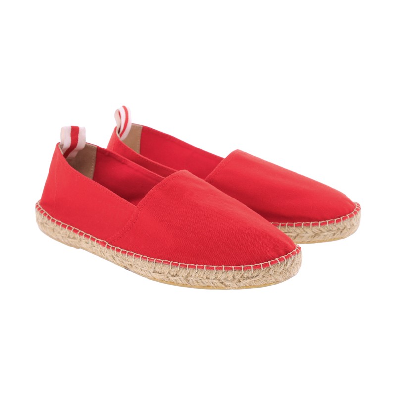 espadrille mixte unie rouge