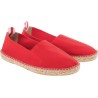 Espadrille unie en coton avec semelle en corde et un co