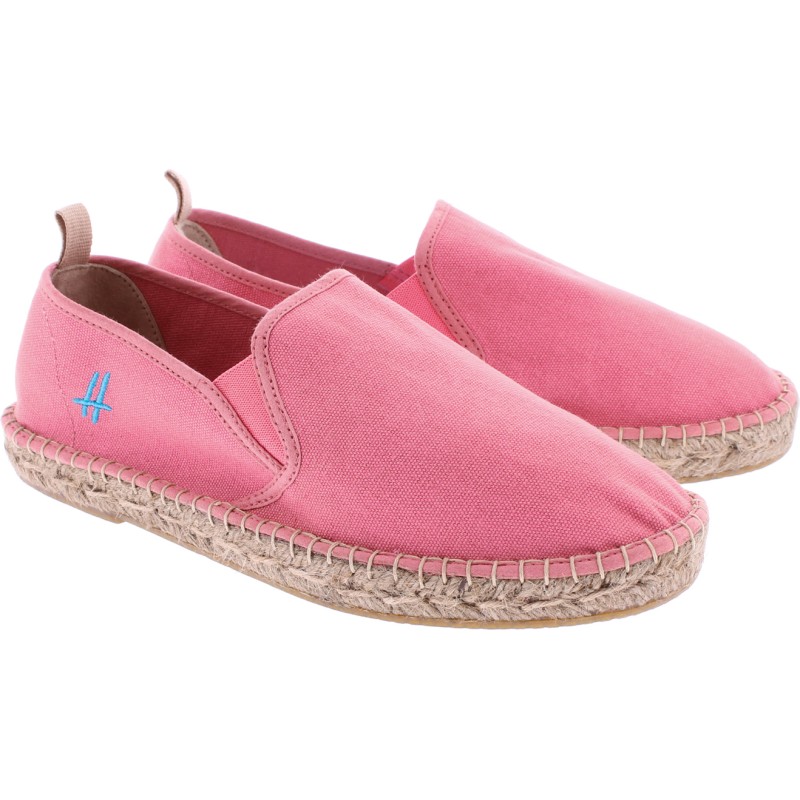 Espadrille femme en coton, coloris rose