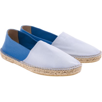 Espadrille bicolore ciel et bleu