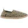 Espadrille à motif cactus, coloris kaki