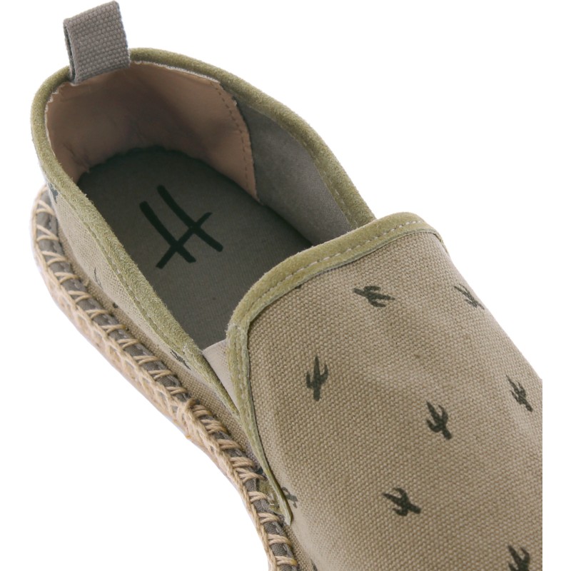 espadrille kaki avec renfort talon et semelle espadrille kaki avec renfort talon et semelle