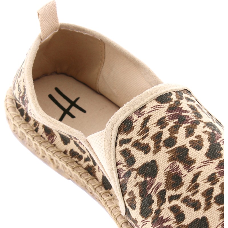 espadrille avec renfort semelle et talon imitation cuir espadrille avec renfort semelle et talon imitation cuir