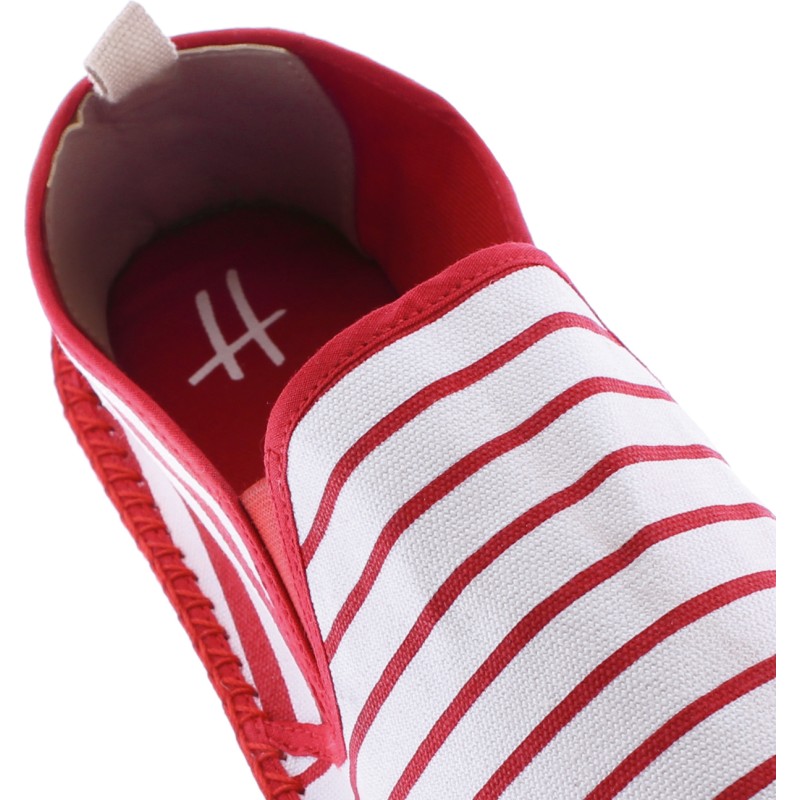 Sailor stripes cotton espadrilles with elastic bands and back heel in Sailor stripes cotton espadrilles with elastic bands and back heel in
