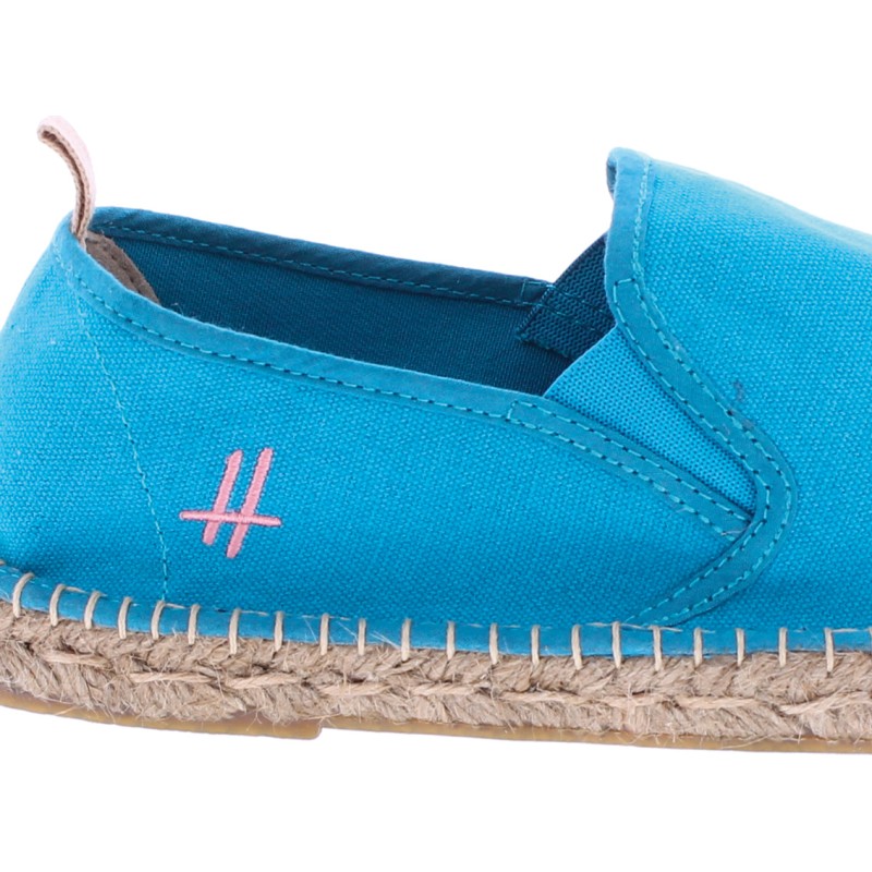 Espadrille femme bleu turquoise uni Espadrille femme bleu turquoise uni