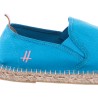 Espadrille femme bleu turquoise uni