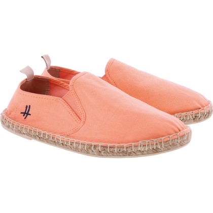 Espadrille en coton couleur rose peche uni