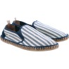 Espadrille a rayures bleu et blanches