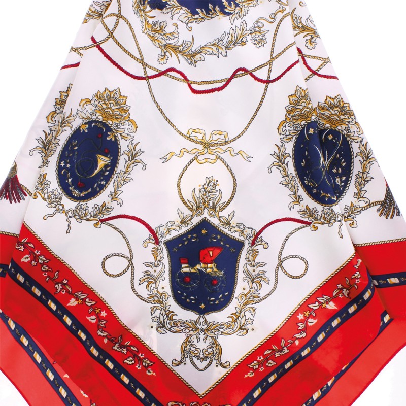 Foulard femme 100% polyester effet soie