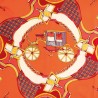 Foulard femme motif carrosse fond orange
