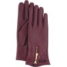 gant femme en cuir bordeaux avec tirette