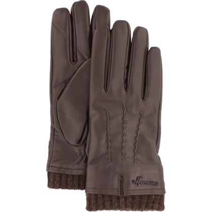 gant homme en cuir avec doublure en laine