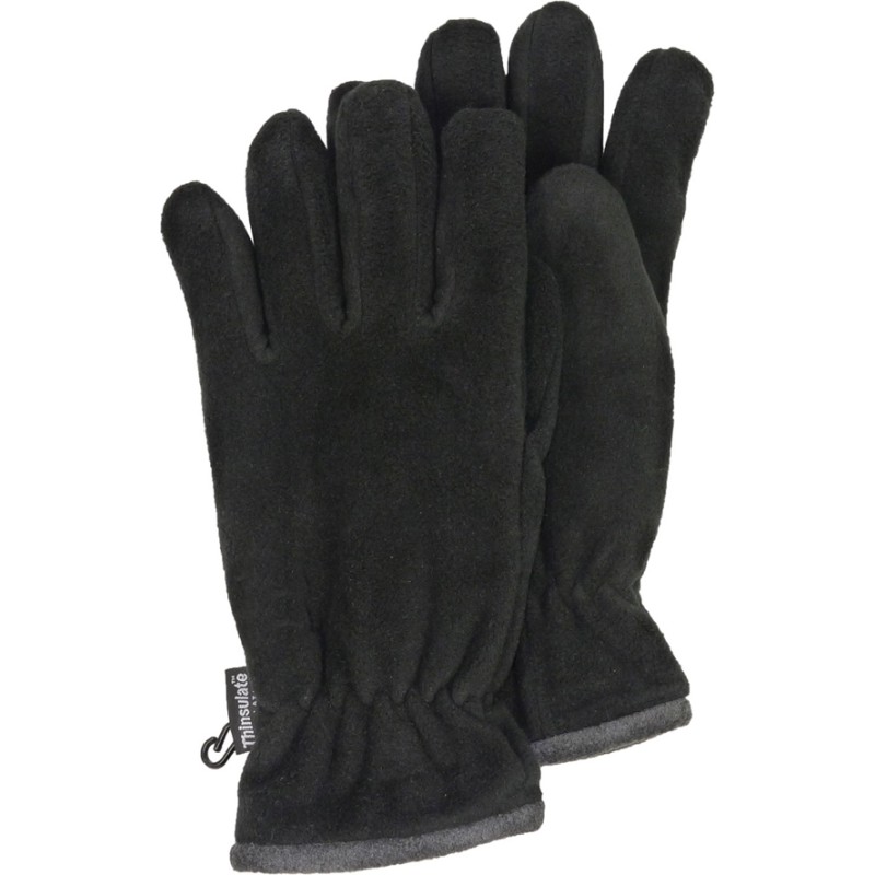gant homme en polaire noir
