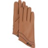 Gant femme en cuir bicolore doublé laine