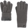 gant femme en maille avec doublure en plush teddy doux