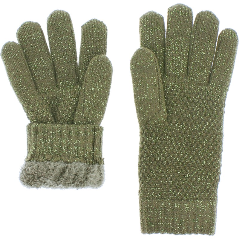 gant femme en maille avec fil lurex et doublure en plush teddy doux gant femme en maille avec fil lurex et doublure en plush teddy doux