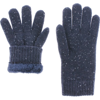 gant mixte en maille avec doublure en plush teddy doux