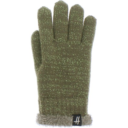 gant enfant en maille couleur vert kaki