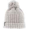 BONNET LONG CHINE BICOLORE AVEC REVERS ET POMPON FIL DOUBLE PLUSH