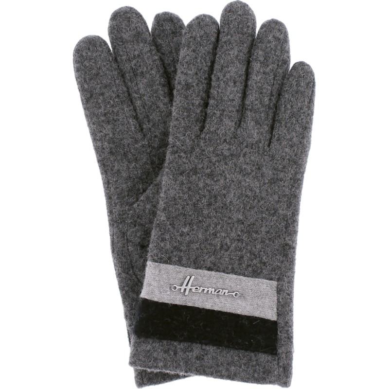 gant femme en laine coloris gris