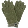 gant femme en maille avec doublure en plush teddy