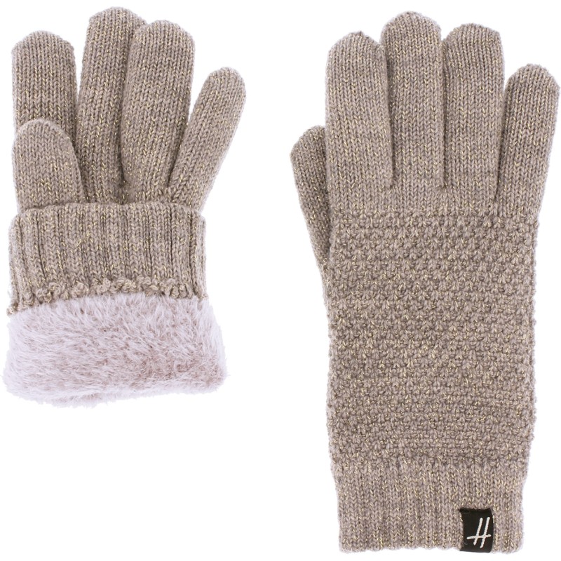 gants femme en maille avec fil lurex et doublure en teddy plush doux gants femme en maille avec fil lurex et doublure en teddy plush doux