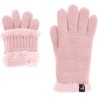 gants enfant en maille avec doublure en teddy plush doux
