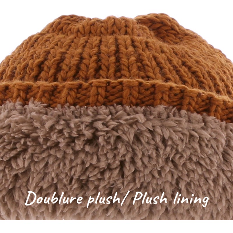 bonnet hiver enfant herman avec revers, en maille recyclee et doublure en plush bonnet hiver enfant herman avec revers, en maille recyclee et doublure en plush