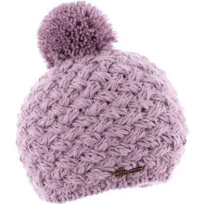 bonnet pompon enfant hiver herman en maille avec revers et doublure en plush