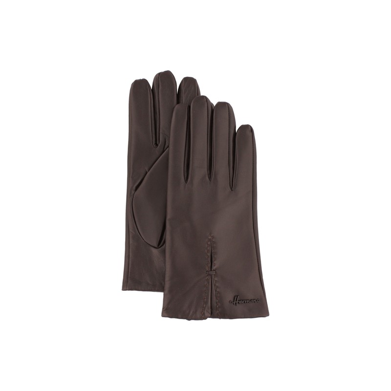 Gant peau d'agneau femme + surpiqures doublé laine doublé laine