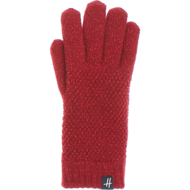 gant femme en maille coloris rouge gant femme en maille coloris rouge