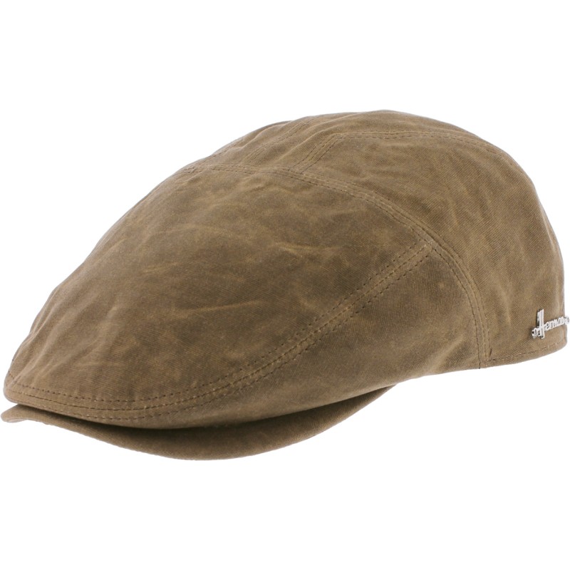 Casquette plate imperméable en coton huilé Casquette plate imperméable en coton huilé
