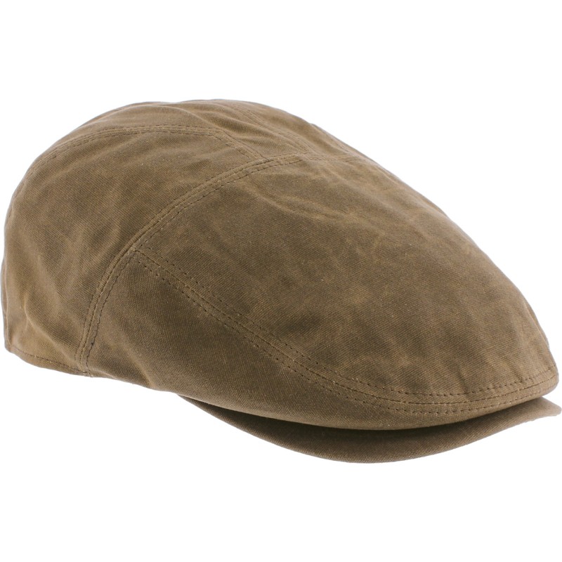 Casquette plate imperméable en coton huilé Casquette plate imperméable en coton huilé