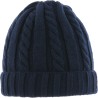 bonnet hiver en maille avec revers et doublure en plush