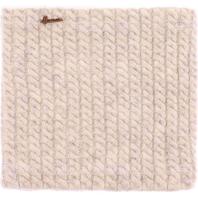 Tour de cou en maille à torsades coloris beige Tour de cou en maille à torsades coloris beige