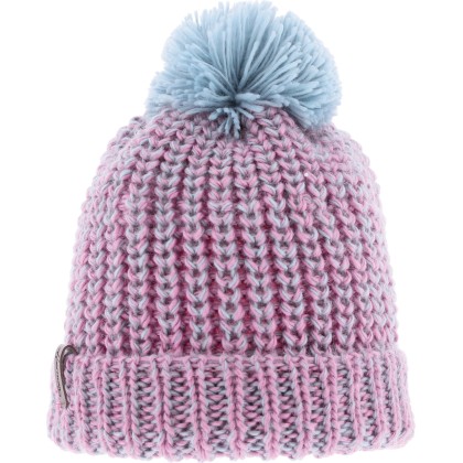 bonnet pompon bonnet enfant herman en maille avec revers et doublure en plush