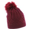 bonnet pompon herman 1874 en maille avec torsades et doublure en plush