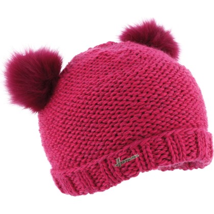 bonnet enfant double pompons