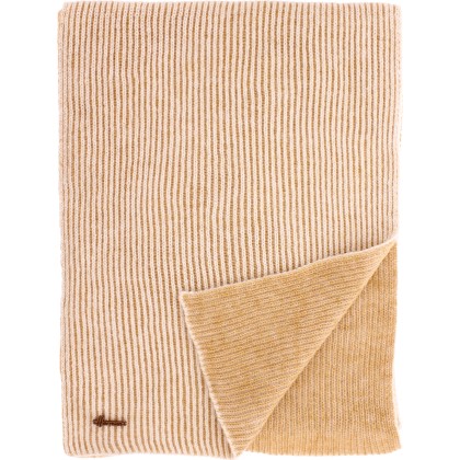 echarpe hiver en maille cotelee beige herman 1874