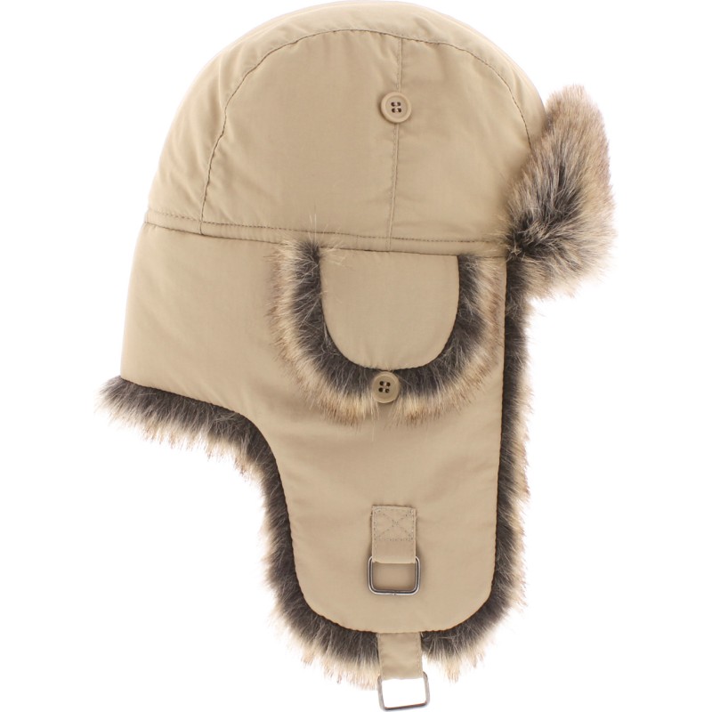 Chapka en fausse fourrure, avec 2 positions de fermeture Chapka en fausse fourrure, avec 2 positions de fermeture