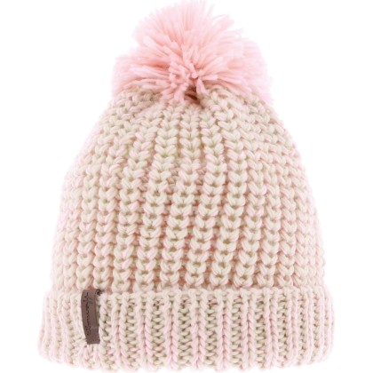 bonnet femme en maille avec pompon
