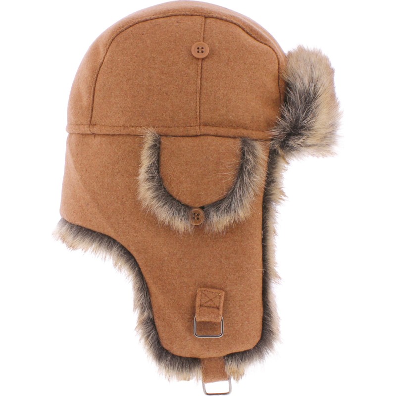 Chapka en fausse fourrure, avec 2 positions de fermeture Chapka en fausse fourrure, avec 2 positions de fermeture