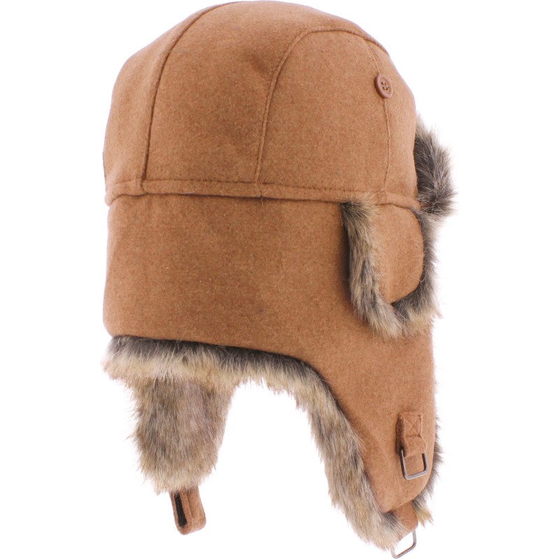 Chapka en fausse fourrure, avec 2 positions de fermeture Chapka en fausse fourrure, avec 2 positions de fermeture