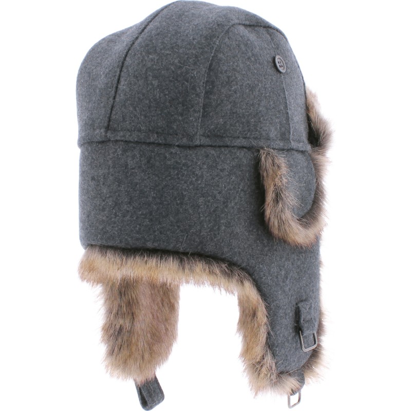 Chapka en fausse fourrure, avec 2 positions de fermeture Chapka en fausse fourrure, avec 2 positions de fermeture