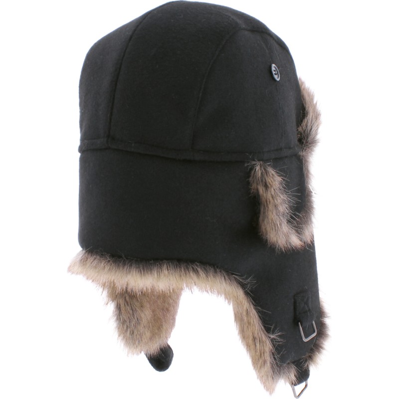 Chapka en fausse fourrure, avec 2 positions de fermeture Chapka en fausse fourrure, avec 2 positions de fermeture
