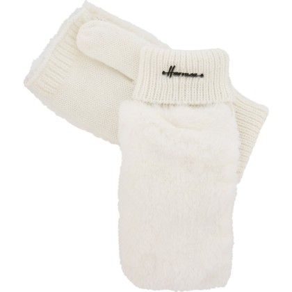 Glove with fake fur
