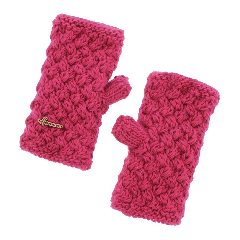 mitaines en maille torsadee