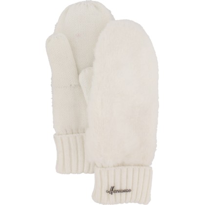Fake fur mittens