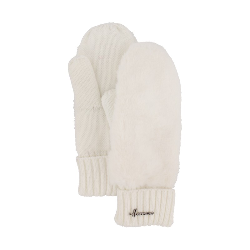 Fake fur mittens