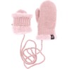 Moufles bébé en maille unie avec lurex, poignet et doub